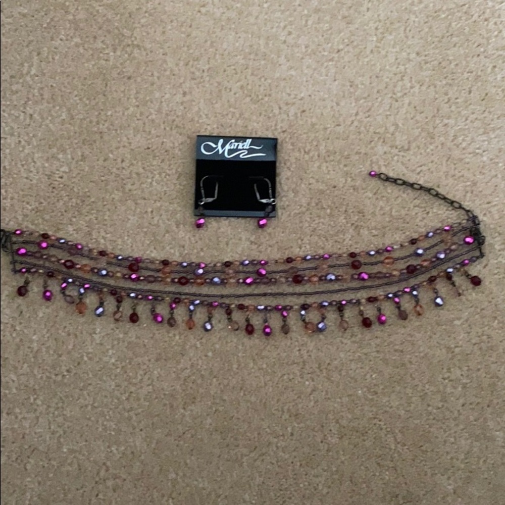 Chocker and earrings